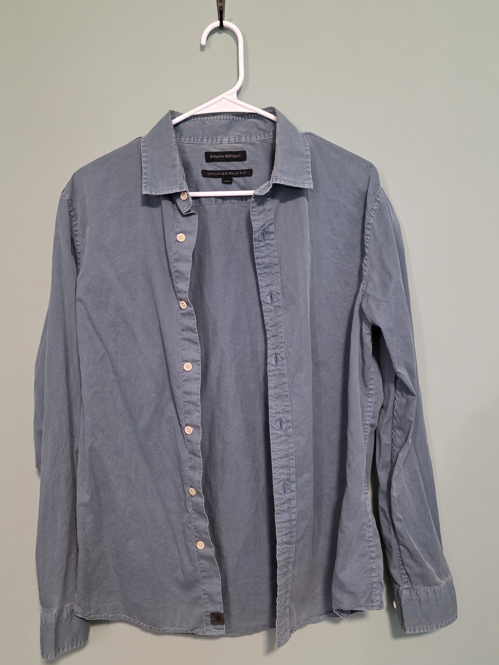 Banana Republic Dusty Blue Men's Long-Sleeve Button-Down Shirt